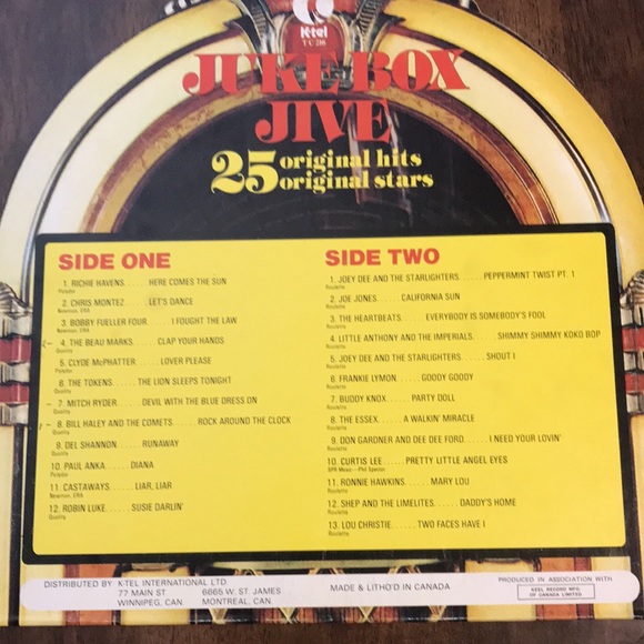 K-Tel Juke Box Jive 25 original hits vintage vinyl album - Picture 2 of 4